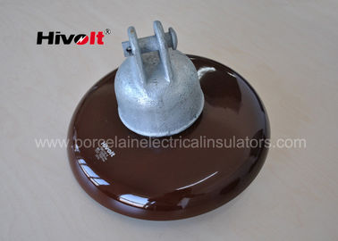 11 Kv 33 Kv Brown Porcelain Suspension Insulator Untuk Jalur Distribusi