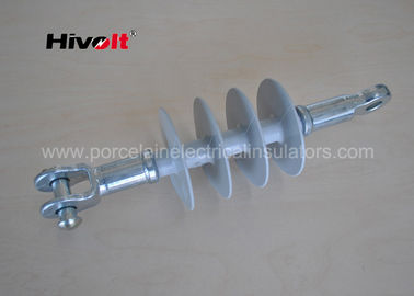 Abu-abu Warna Silicone Karet Dead End Insulator Fiber Glass Inti Bahan 15kV
