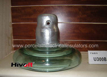 Suspensi profesional Kaca Dikeraskan Isolator OEM / ODM Tersedia