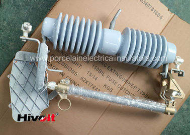Abu-abu Warna Tegangan Tinggi Sekering Cutout Dengan Konektor Besar Mata Baut HFC-35AL-1