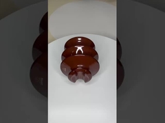 Isolator Keramik Tegangan Tinggi Profesional Warna Brown / Grey Porselen C-120
